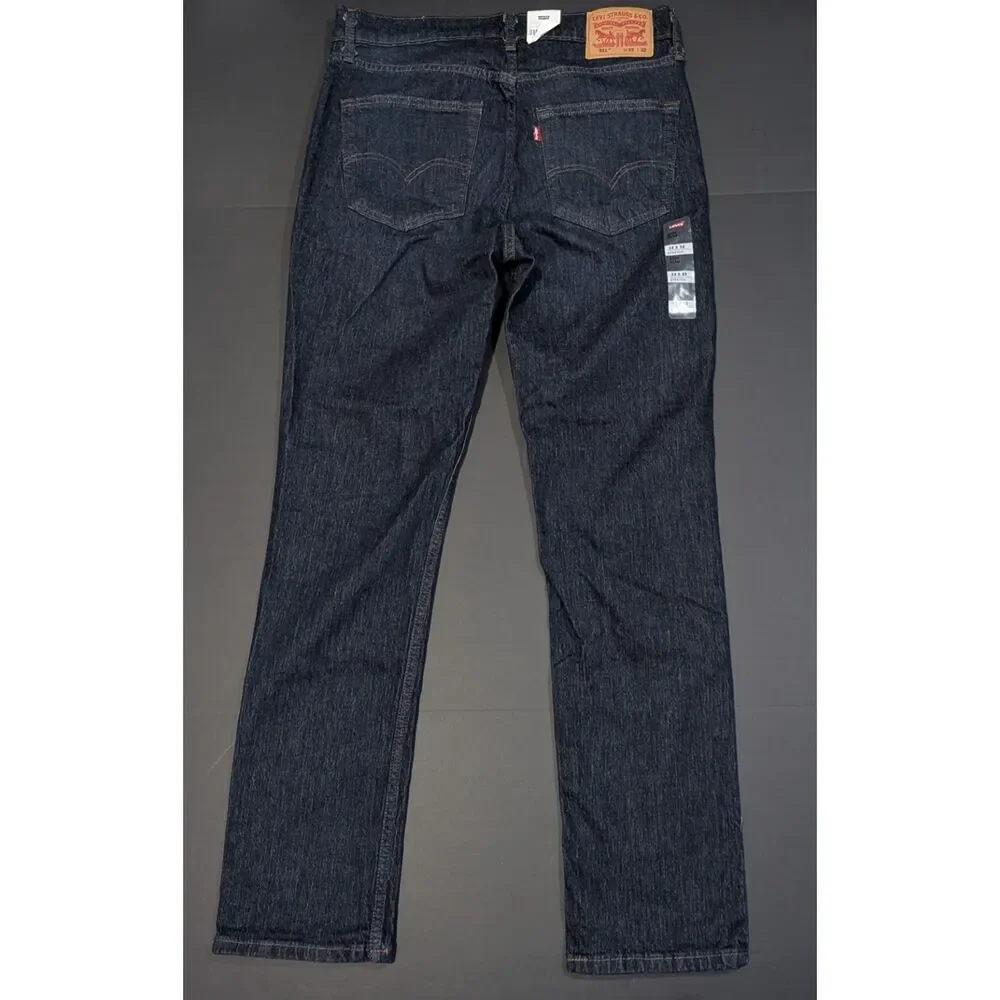 NWT Levis 511 Slim Fit Stretch Jeans Blue Mens 33 x 32 Dark Wash Denim NEW